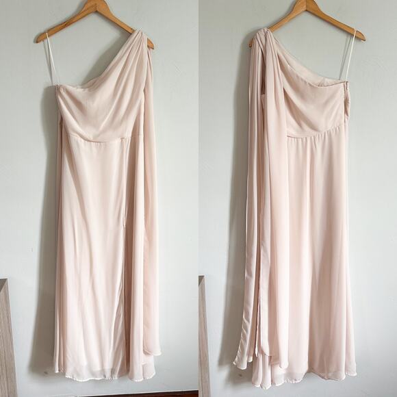 Birdy Grey Melissa Champagne Convertible Chiffon Dress - Picture 3 of 9
